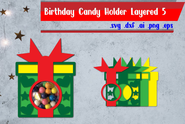 Birthday Candy Holder | Cake Candy Dome SVG zafrans studio 