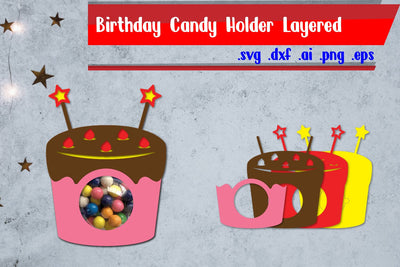 Birthday Candy Holder | Happy Birthday Candy Dome 3D Paper zafrans studio 