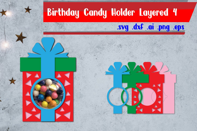 Birthday Candy Holder|Cake Candy Dome 3D Paper zafrans studio 