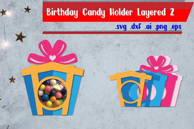Birthday Candy Holder|Gift Box Candy Dome 3D Paper zafrans studio 