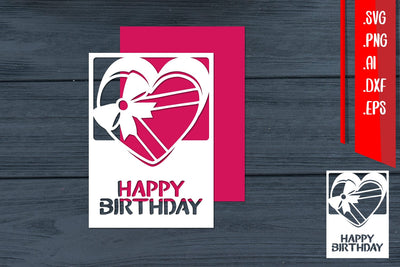 Birthday Card, Birthday Template, Happy Birthday, Gift Box SVG zafrans studio 