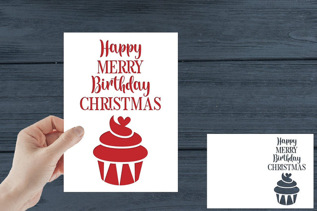 Birthday Card for Christmas, Christmas Birthday, December Birthday Card SVG zafrans studio 