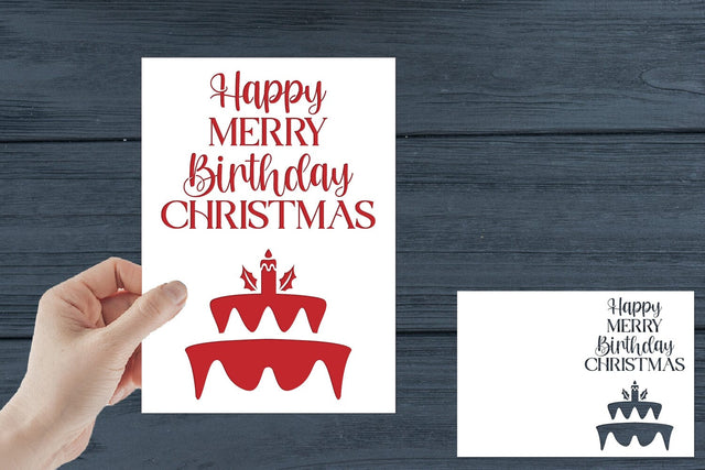 Birthday Card for Christmas, Christmas Birthday, December Birthday Card SVG zafrans studio 