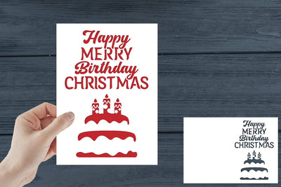 Birthday Card for Christmas, Christmas Birthday, December Birthday Card SVG zafrans studio 