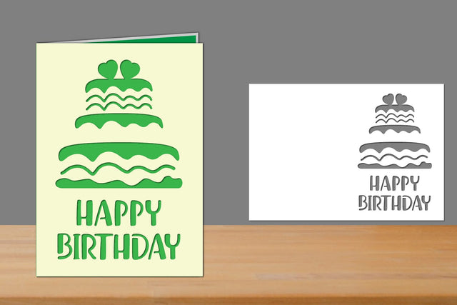 Birthday Card, Happy Birthday Papercut SVG zafrans studio 