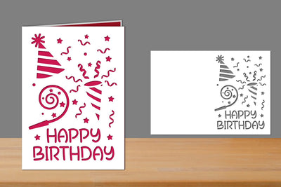 Birthday Card, Happy Birthday Papercut SVG zafrans studio 