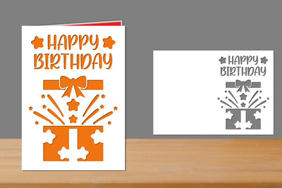 Birthday Card, Happy Birthday Papercut SVG zafrans studio 