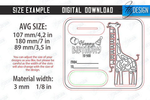 Birthday Card Laser Cut Bundle | Greeting Card | Happy Birthday Pop Up Wood Card | CNC Files SVG Fly Design 
