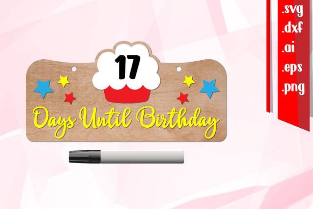 Birthday Countdown | Days until Birthday SVG zafrans studio 