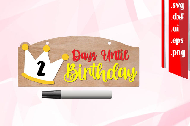 Birthday Countdown | Days until Birthday SVG zafrans studio 
