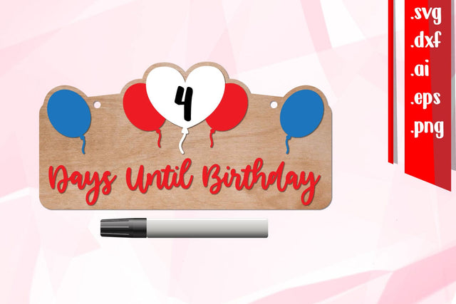 Birthday Countdown | Days until Birthday SVG zafrans studio 