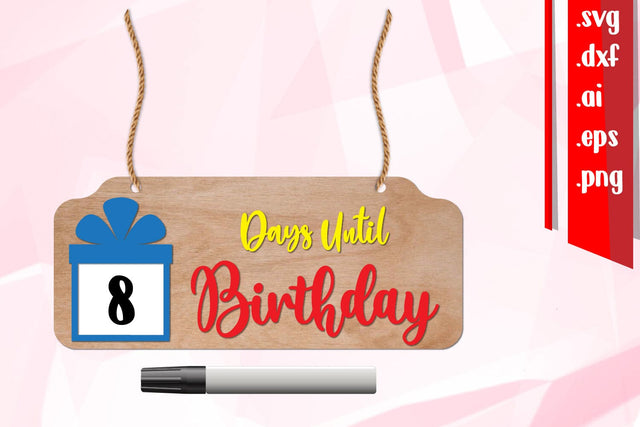Birthday Countdown | Days until Birthday SVG zafrans studio 
