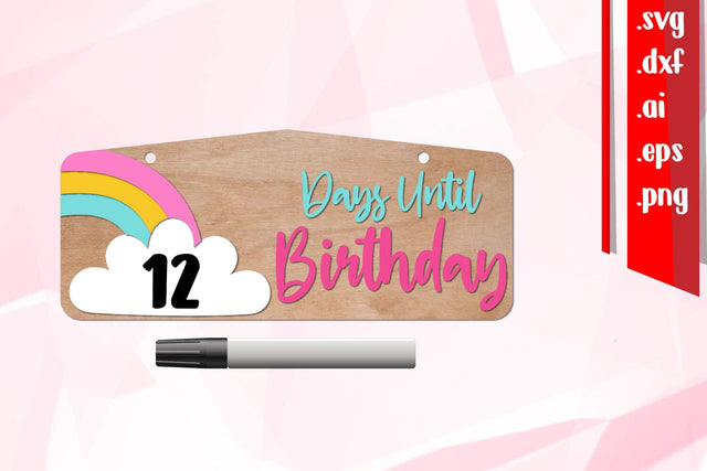 Birthday Countdown | Days until Birthday SVG zafrans studio 