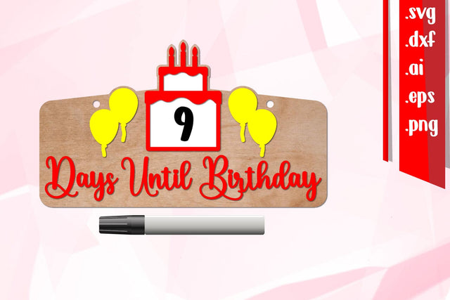 Birthday Countdown | Days until Birthday SVG zafrans studio 