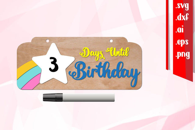 Birthday Countdown | Days until Birthday SVG zafrans studio 