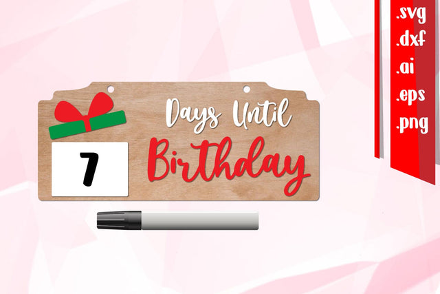 Birthday Countdown | Days until Birthday SVG zafrans studio 