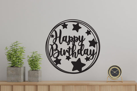 Birthday Cut files, Birthday Sign, Birthday Cake topper SVG zafrans studio 