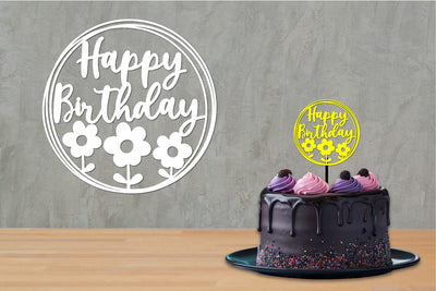 Birthday Cut files, Birthday Sign, Birthday Cake topper SVG zafrans studio 