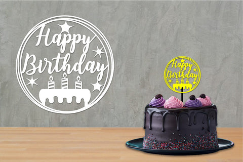 Birthday Cut files, Birthday Sign, Birthday Cake topper SVG zafrans studio 
