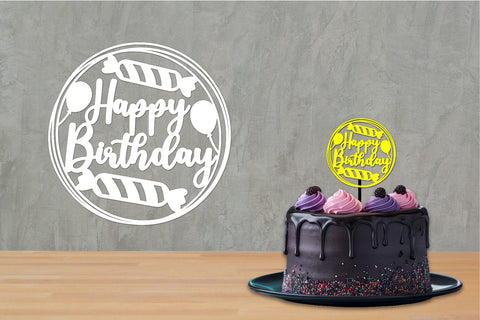 Birthday Cut files, Birthday Sign, Birthday Cake topper SVG zafrans studio 
