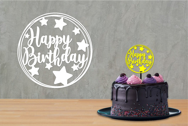 Birthday Cut files, Birthday Sign, Birthday Cake topper SVG zafrans studio 