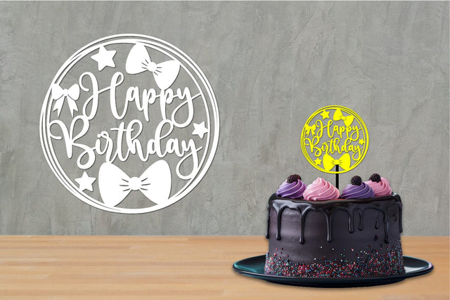Birthday Cut files, Birthday Sign, Birthday Cake topper SVG zafrans studio 