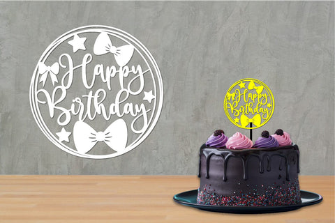 Birthday Cut files, Birthday Sign, Birthday Cake topper SVG zafrans studio 