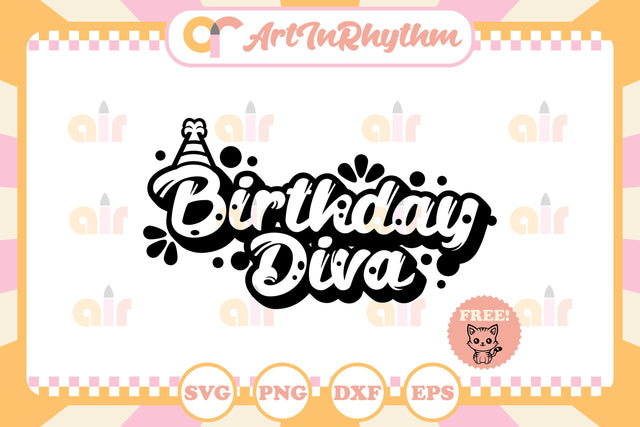 birthday diva svg SVG Artinrhythm shop 
