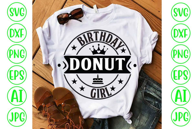 Birthday Donut Girl SVG Design SVG Syaman 