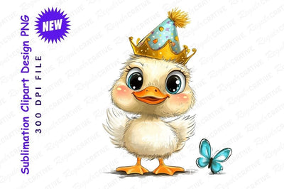 Birthday Duckling Clipart Png Celebration Sublimation Regulrcrative 