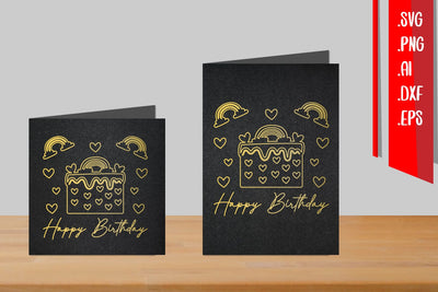 Birthday Foil Quill, Single Line SVG, Outline Design SVG zafrans studio 