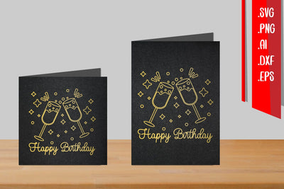 Birthday Foil Quill, Single Line SVG, Outline Design SVG zafrans studio 