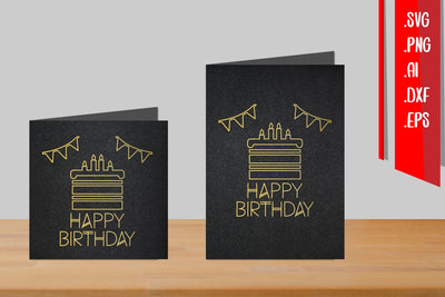 Birthday Foil Quill, Single Line SVG, Outline Design SVG zafrans studio 