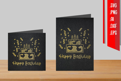Birthday Foil Quill, Single Line SVG, Outline Design SVG zafrans studio 
