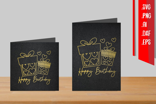 Birthday Foil Quill, Single Line SVG, Outline Design SVG zafrans studio 