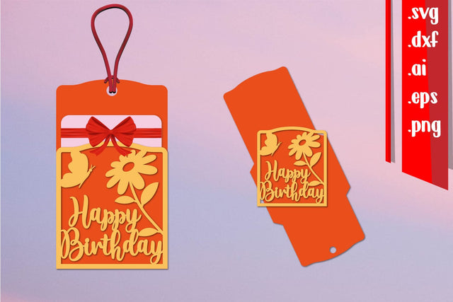 Birthday Gift Card Holder | Happy Birthday SVG zafrans studio 