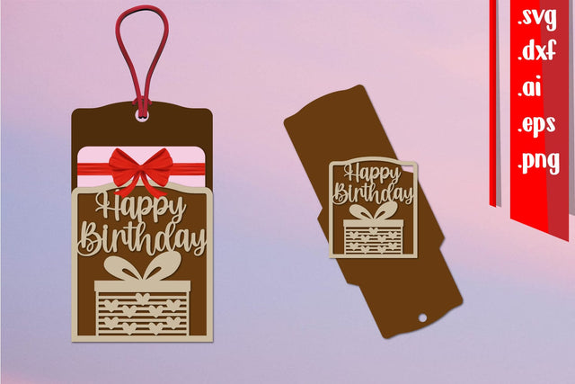 Birthday Gift Card Holder | Happy Birthday SVG zafrans studio 