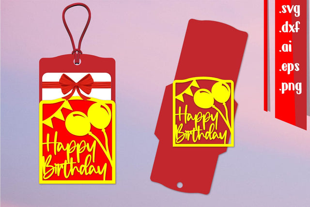 Birthday Gift Card Holder | Happy Birthday SVG zafrans studio 