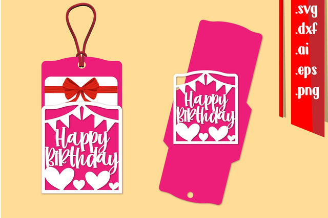 Birthday Gift Card Holder | Happy Birthday SVG zafrans studio 