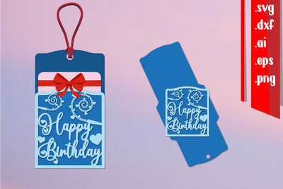 Birthday Gift Card Holder | Happy Birthday SVG zafrans studio 