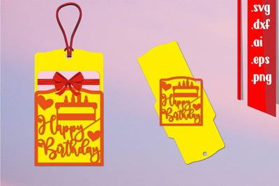 Birthday Gift Card Holder | Happy Birthday SVG zafrans studio 