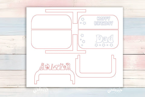 Birthday gift card holder laser, Dad Gift Card Holder Laser Cut. Card Holder SVG Happy Birthday Layered svg SVG Createya Design 