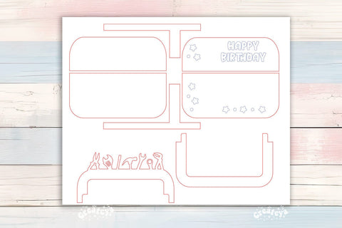 Birthday gift card holder laser Personalized Gift Card Holder Laser Cut Card Holder SVG Happy Birthday Layered svg SVG Createya Design 