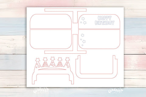 Birthday gift card holder laser Personalized Gift Card Holder Laser Cut Card Holder SVG Happy Birthday Layered svg SVG Createya Design 