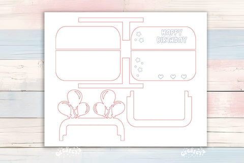 Birthday gift card holder laser Personalized Gift Card Holder Laser Cut Card Holder SVG Happy Birthday Layered svg SVG Createya Design 