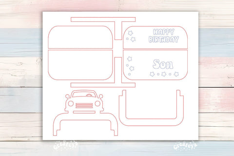 Birthday gift card holder laser, Son Gift Card Holder Laser Cut. Card Holder SVG Happy Birthday Layered svg SVG Createya Design 