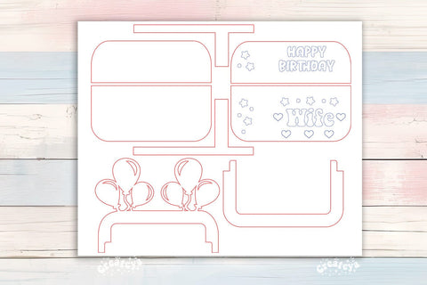 Birthday gift card holder laser, Wife Gift Card Holder Laser Cut. Card Holder SVG Happy Birthday Layered svg SVG Createya Design 