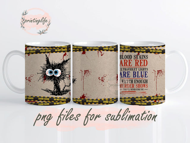 Birthday Gifts for Cat Lovers - Cat Instant Digital Design Download Mug Wrap Design, Mug Design PNGee 11oz Sublimation PrintingLife 