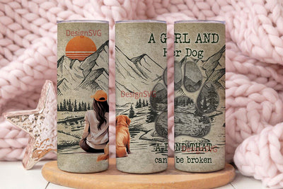Birthday Gifts for Dog Lovers, A Girl And Her Dog Tumbler with Lid, Dog Mom Coffee Mug, Gifts for Dog Lovers, Dachshund Coffee Mug, Dachshund Gifts Sublimation DesignSVG 