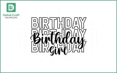 Birthday Girl SVG – Balloon Style Birthday Girl SVG PNG & EPS V2 SVG dahukdesign 